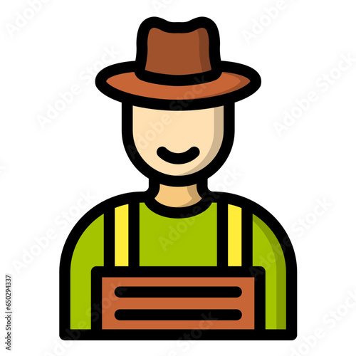 Farmer Vector Icon Design Illustration