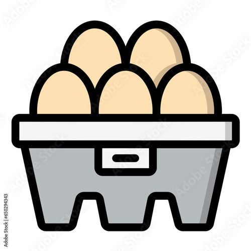 Egg Carton Vector Icon Design Illustration