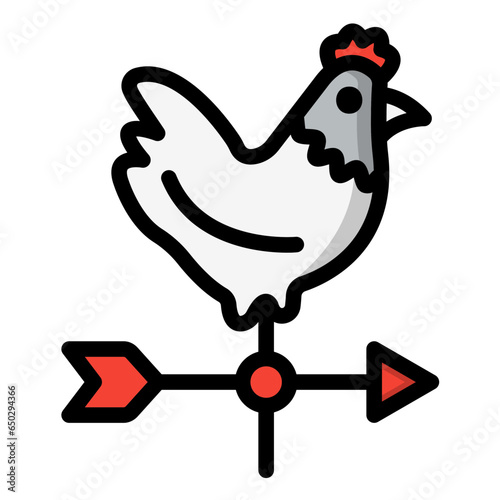 Weather Vane Vector Icon Design Illustration