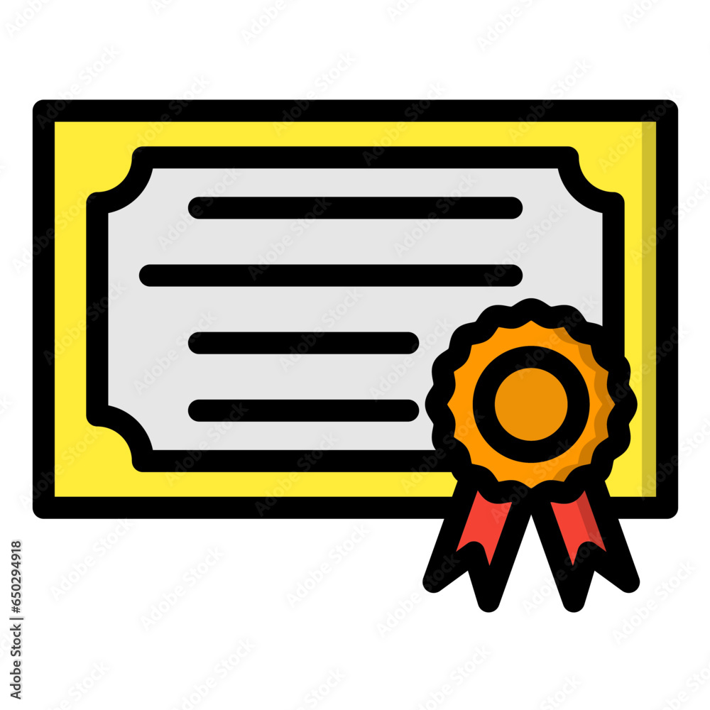 Certificate Vector Icon Design Illustration Certificate Vector Icon Design Illustration