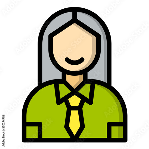 Businesswoman Vector Icon Design Illustration