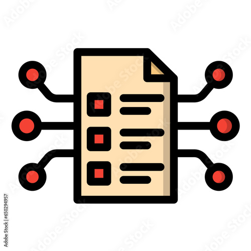 Smart Contract Vector Icon Design Illustration