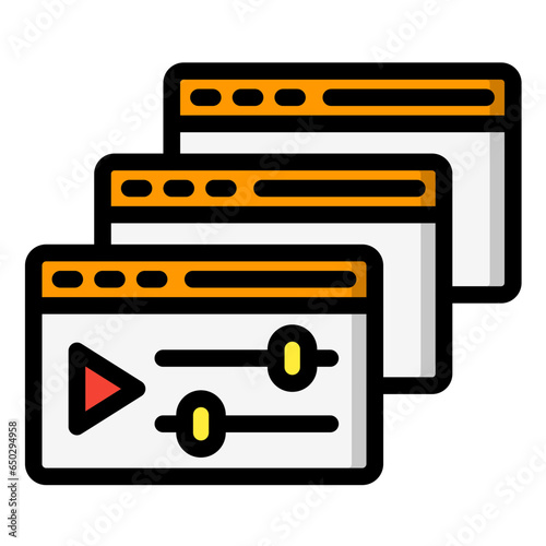 Courses Vector Icon Design Illustration