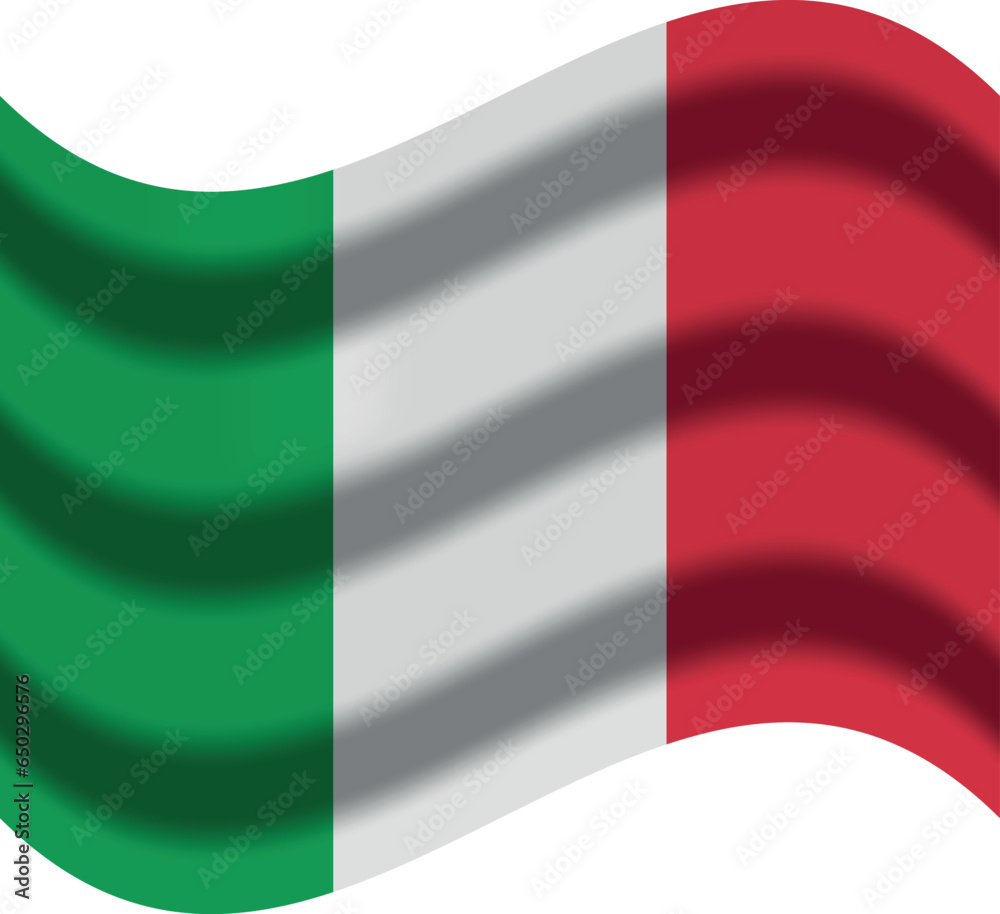 italy flag with wind icon