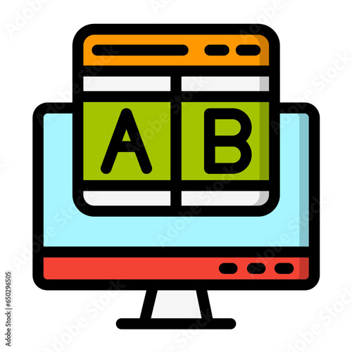 Ab testing Vector Icon Design Illustration