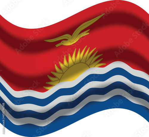 kiribati flag with wind icon