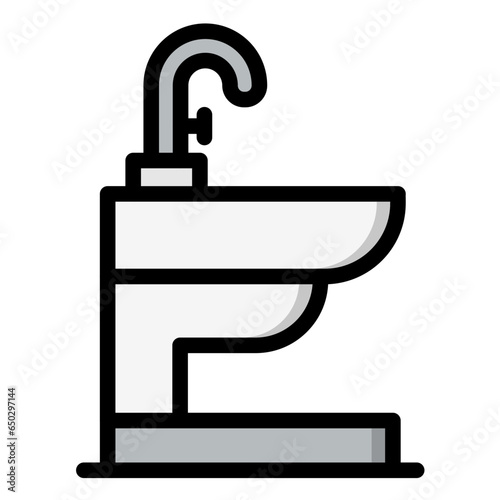 Bidet Vector Icon Design Illustration