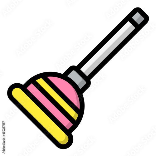 Plunger Vector Icon Design Illustration