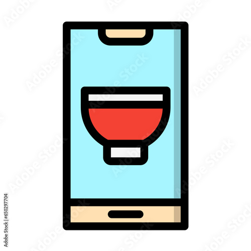 Mobile Recipe Vector Icon Design Illustration