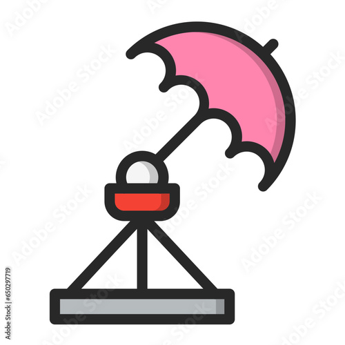 Umbrella light Vector Icon Design Illustration