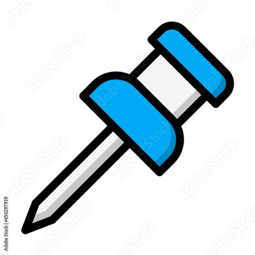 Push Pin Vector Icon Design Illustration