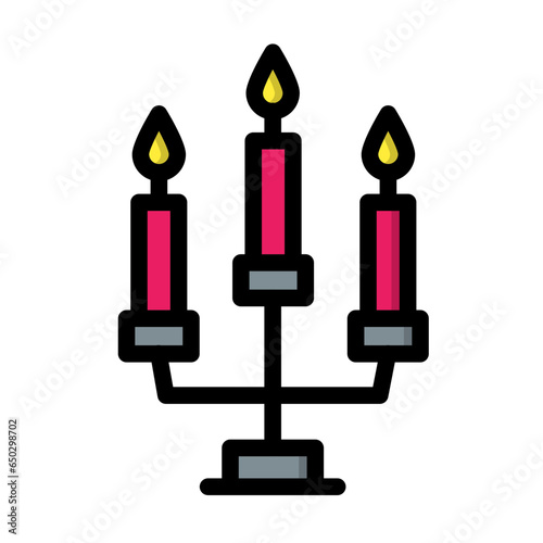Candles Vector Icon Design Illustration