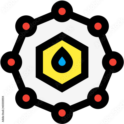 Benzol Vector Icon Design Illustration