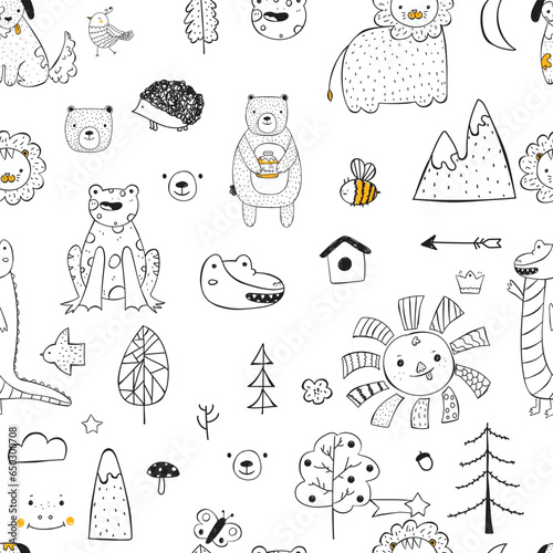 animals seamless pattern