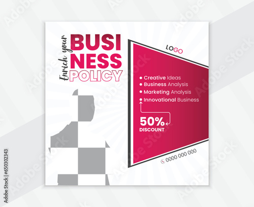 Business Social Media Post Design Template Vector Corporate Poster Banner Design, Real Estate Poster.