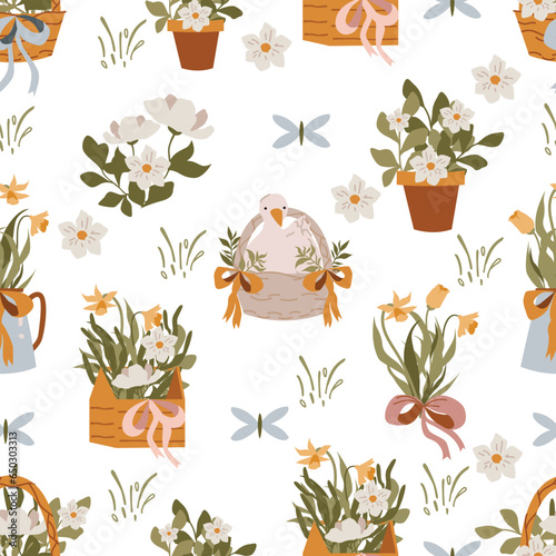 Goose seamless pattern