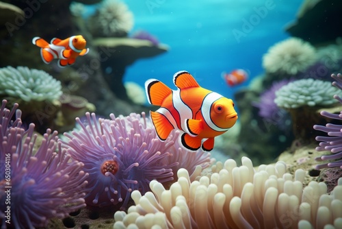fish in anemone, Generative AI