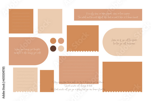 Vector photo collage template moodboard pictures grids vector illustration