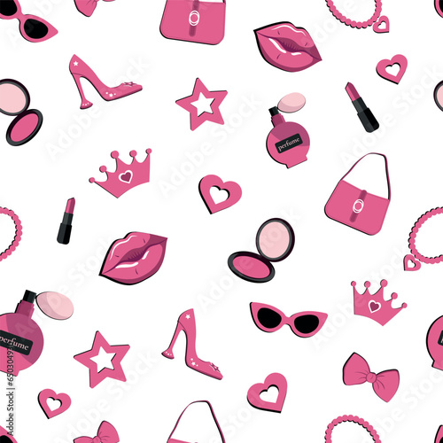 barb pattern, barb, party, barbe, doll, sticker, pink, girl