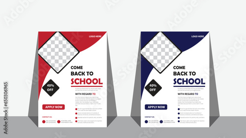 Elegant editable educational flayer template, a4 flayer, school, collage advertising flayer.