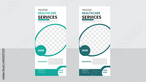 Corporate business rollup banner design.