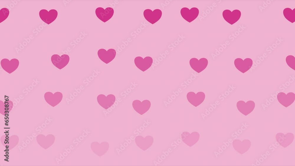 Pink hearts animated abstract background loop. Valentine's Day, birthday card, baby shower invitation template. Love, passion, flirt, gratitude concept. Looped 4k motion graphics animation video clip. Pink hearts animated abstract background loop. Valentine's Day, birthday card, baby shower invitation template. Love, passion, flirt, gratitude concept. Looped 4k motion graphics animation video clip.