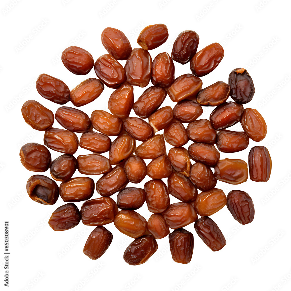 top view of dates dry fruit isolated on a transparent white background top view of dates dry fruit isolated on a transparent white background