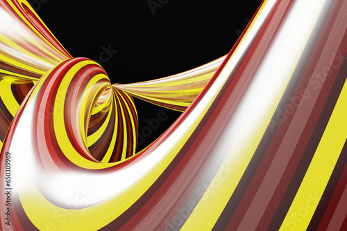 Macro photo. Abstract minimalistic background. Waves. 3D effect, render.