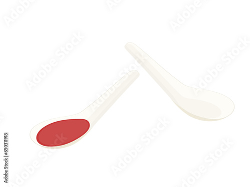 Spoon on a white background.