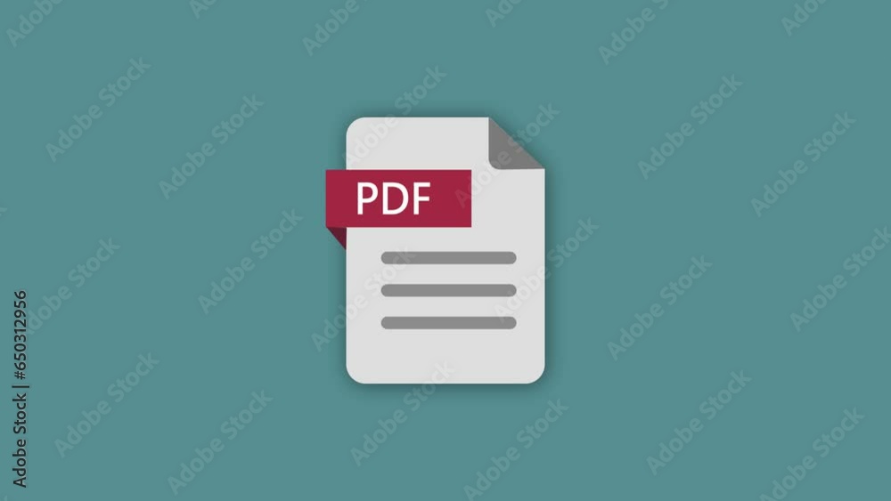 PDF file icon flat style document or presentation icon, template for web site icon animation. k1_1266