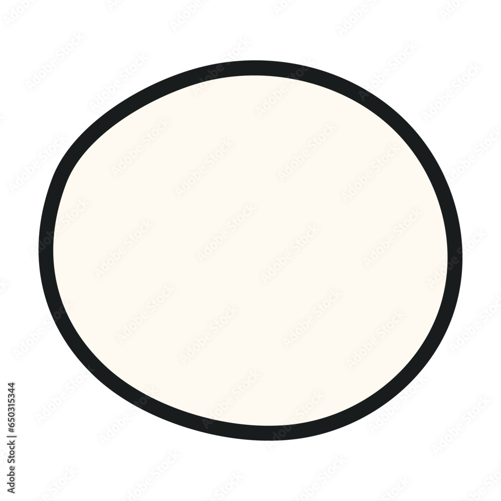 Blank round label hand drawn illustration. Cartoon style flat design, isolated vector. Empty tag with copy space. Print element Blank round label hand drawn illustration. Cartoon style flat design, isolated vector. Empty tag with copy space. Print element