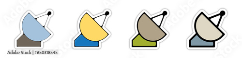 Pictogramme icones logo trace satellite