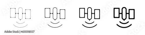 Pictogramme icones logo trace satellite