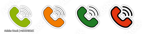 Pictogramme icones logo trace appel telephone
