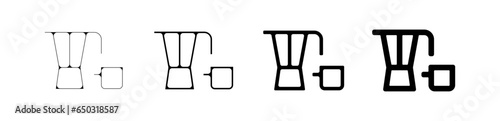 Pictogramme icones logo trace cafe et machine a café