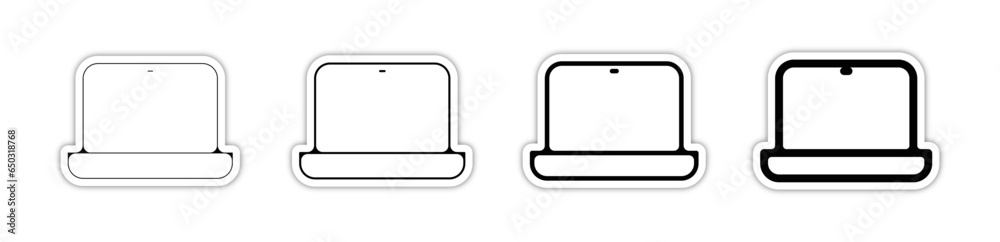 Pictogramme icones logo trace ordinateur portable Pictogramme icones logo trace ordinateur portable