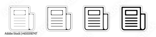 Pictogramme icones logo trace papier