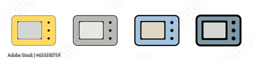 Pictogramme icones logo trace micro ondes cuisine travail