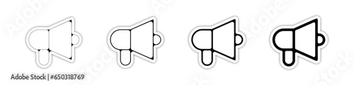 Pictogramme icones logo trace haut parleur mégaphone photo