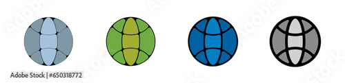 Pictogramme icones logo trace planète terre