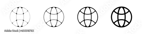 Pictogramme icones logo trace planète terre