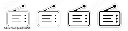 Picto pictogramme icones symbole radio