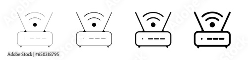 picto logo icones et symbole trace noir box internet wifi