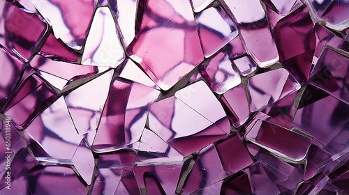 Extreme close-up of abstract blurred shattered glass, deep plum and shattered silver hues, in the style of gradient blurred wallpapers, depth of field, serene visuals, minimalistic simplicity