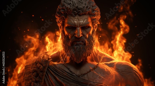 Vulcan - The roman god of fire and smithing.generative ai photo