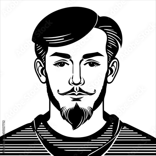 A Man with a Hipster Style: Bearded Gentleman in a Fedora Hat.
