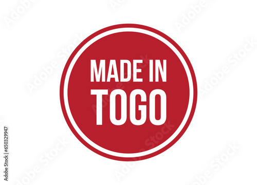 Made in Togo red banner design vector illustration