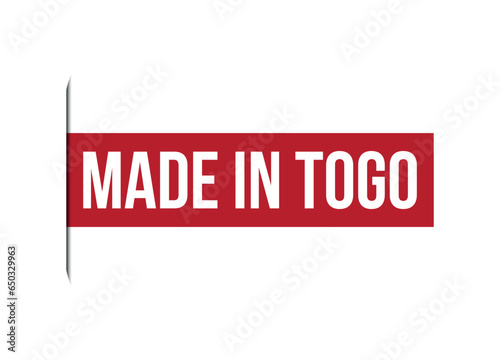 Made in Togo red banner design vector illustration