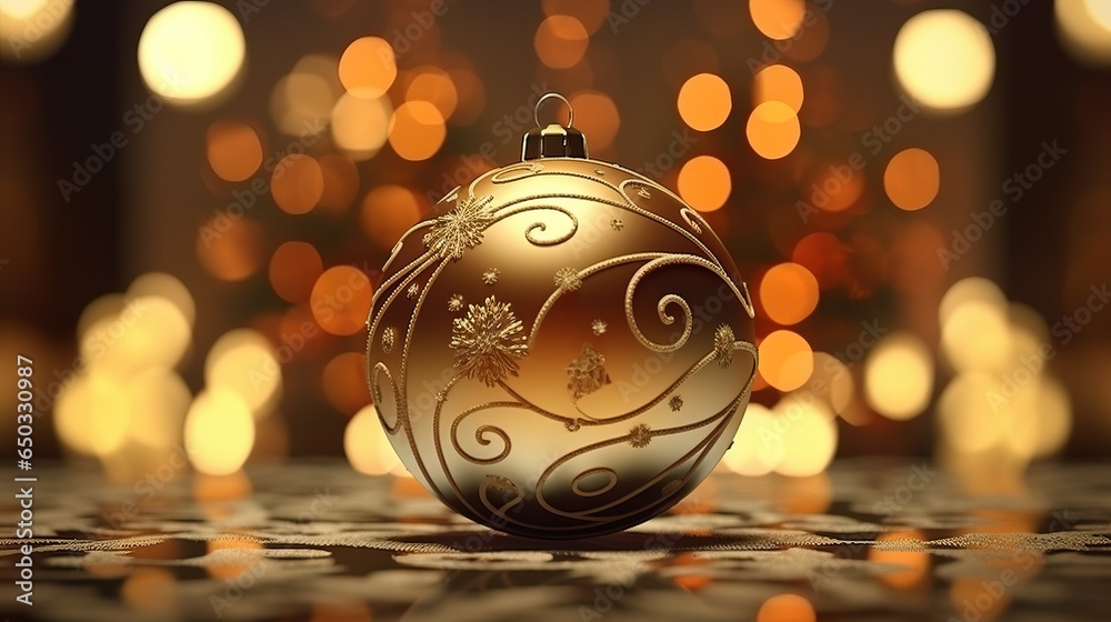 Christmas decoration ball with abstract advent background Christmas decoration ball with abstract advent background