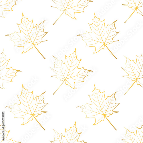 Fall leaf seamless pattern. Autumn foliage. Background for your design wallpapers, pattern fills, web page, surface textures